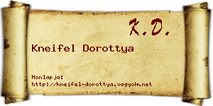 Kneifel Dorottya névjegykártya